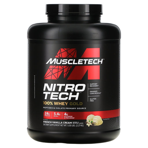 MuscleTech Nitro-Tech 100% Whey Gold, French Vanilla Cream - 2270 grams (EAN 631656710519) - Default Title - Protein at MySupplementShop by MuscleTech
