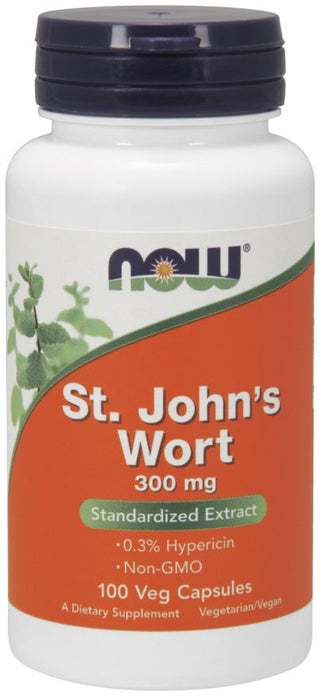 NOW Foods St. John's Wort, 300mg - 100 vcaps - Health and Wellbeing at MySupplementShop by NOW Foods