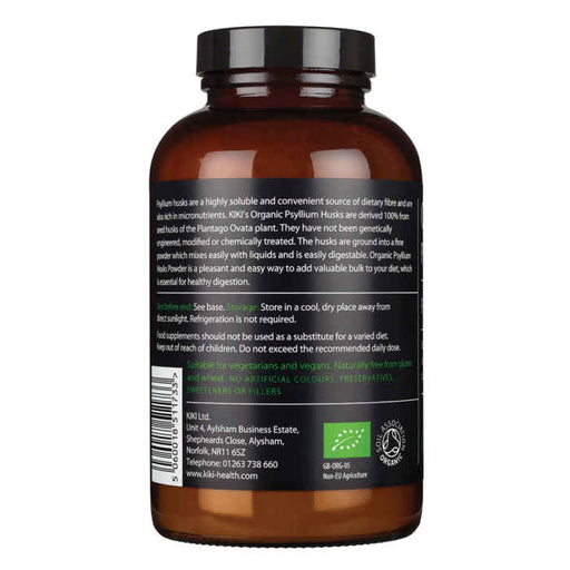 Kiki Health Organic Raw Psyllium Husk Powder 275g | High-Quality Vitamins & Supplements | MySupplementShop.co.uk