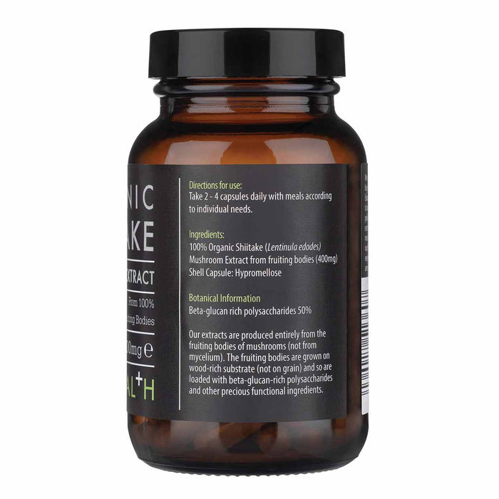 Kiki Health Organic Shiitake Extract Mushroom 60 Vegicaps | High-Quality Vitamins & Supplements | MySupplementShop.co.uk