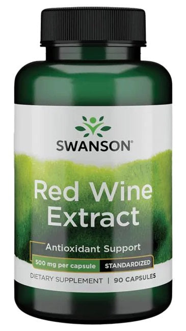 Swanson Red Wine Extract, 500mg - 90 caps - Health and Wellbeing at MySupplementShop by Swanson