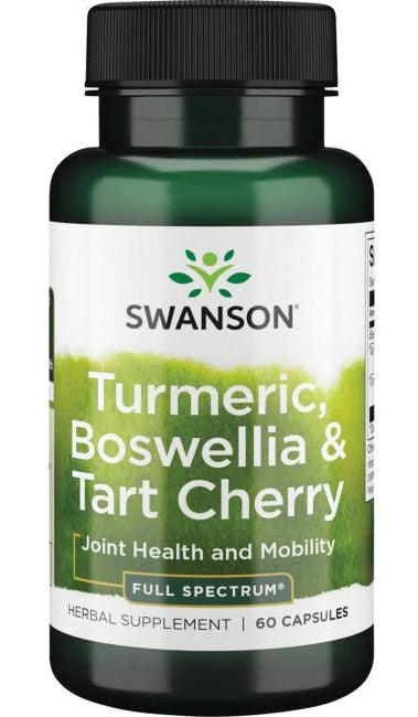 Swanson Turmeric, Boswellia & Tart Cherry - 60 caps - Joint Support at MySupplementShop by Swanson