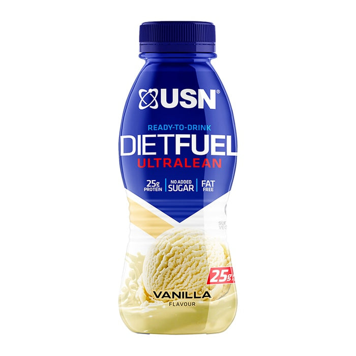 USN Diet Fuel Ultralean Ready to Drink High Protein Shake 8 x 310ml - Sports Nutrition at MySupplementShop by USN