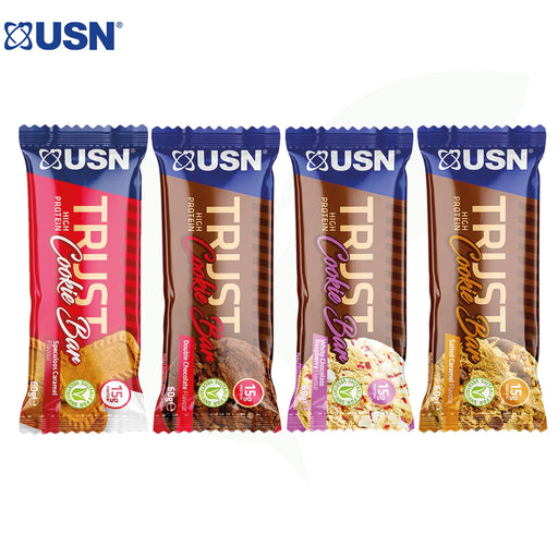 USN Trust Cookie Bar 12 x 60g | High-Quality Health & Beauty > Health Care > Fitness & Nutrition > Vitamins & Supplements | MySupplementShop.co.uk