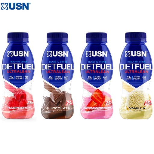 USN Diet Fuel Ultralean Ready to Drink High Protein Shake 8 x 310ml - Sports Nutrition at MySupplementShop by USN