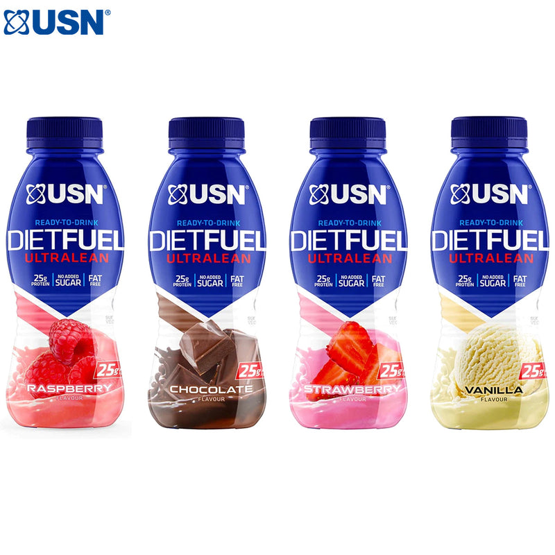 USN Diet Fuel Ultralean Ready to Drink High Protein Shake 8 x 310ml | High-Quality Sports Nutrition | MySupplementShop.co.uk