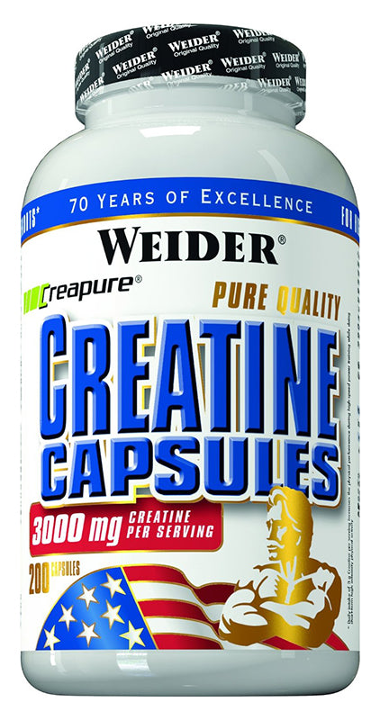 Weider Creatine Capsules - 200 caps | High-Quality Creatine Supplements | MySupplementShop.co.uk