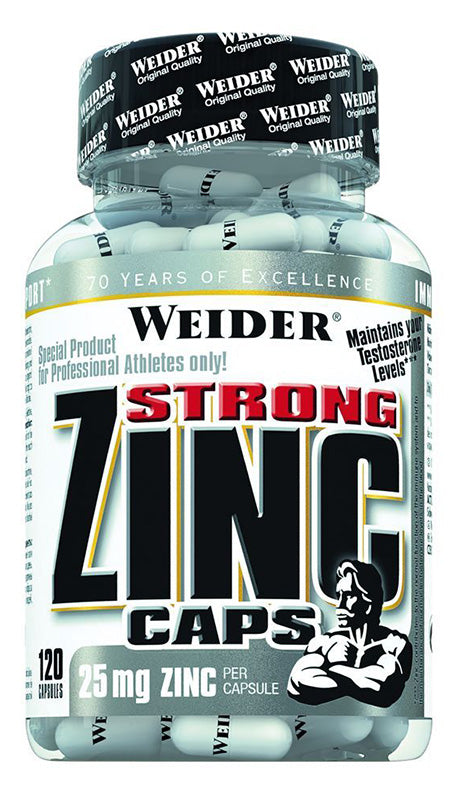 Weider Strong Zinc, 25mg - 120 caps | High-Quality Vitamins & Minerals | MySupplementShop.co.uk