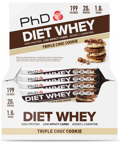 PhD Diet Whey Bar, Salted Caramel - 12 bars | High Quality Snacks and Treats Supplements at MYSUPPLEMENTSHOP.co.uk