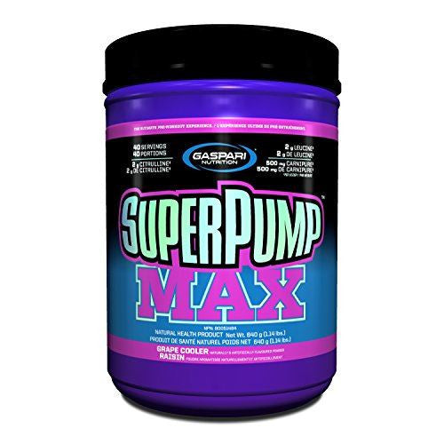 Gaspari Nutrition SuperPump Max 640g Grape Cooler | High-Quality Nitric Oxide Boosters | MySupplementShop.co.uk