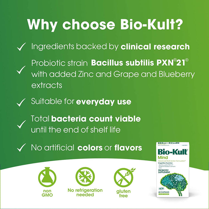 Bio-Kult Mind 60 Capsules | High-Quality Vitamins & Supplements | MySupplementShop.co.uk