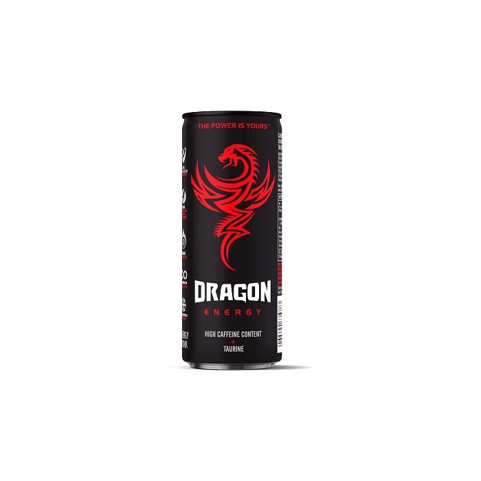 Dragon Red Energy Drink, High Caffeine Content & Taurine 40 Calories 24 x 250ml Can