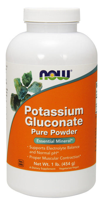 NOW Foods Potassium Gluconate, Pure Powder - 454g - Vitamins & Minerals at MySupplementShop by NOW Foods