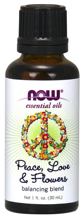 NOW Foods Essential Oil, Peace Love & Flowers Oil Blend - 30 ml. - Health and Wellbeing at MySupplementShop by NOW Foods