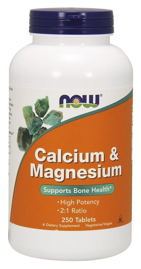 NOW Foods Calcium & Magnesium - 250 tablets - Vitamins & Minerals at MySupplementShop by NOW Foods