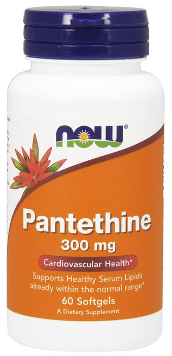 NOW Foods Pantethine, 300mg - 60 softgels - Health and Wellbeing at MySupplementShop by NOW Foods