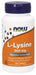 NOW Foods L-Lysine, 500mg - 100 tablets | High-Quality Amino Acids and BCAAs | MySupplementShop.co.uk