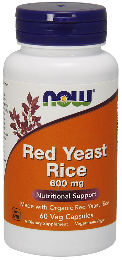 NOW Foods Red Yeast Rice, 600mg - 60 vcaps | High-Quality Health and Wellbeing | MySupplementShop.co.uk