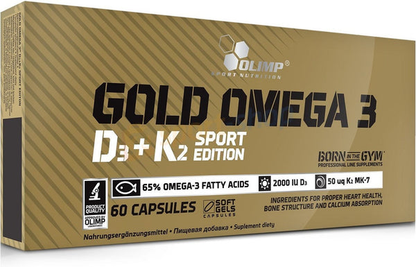 Olimp Nutrition Gold Omega 3 D3 + K2 Sport Edition - 60 caps | High-Quality Vitamins, Minerals & Supplements | MySupplementShop.co.uk