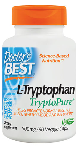 Doctor's Best L-Tryptophan with TryptoPure, 500mg - 90 vcaps - Health and Wellbeing at MySupplementShop by Doctor's Best