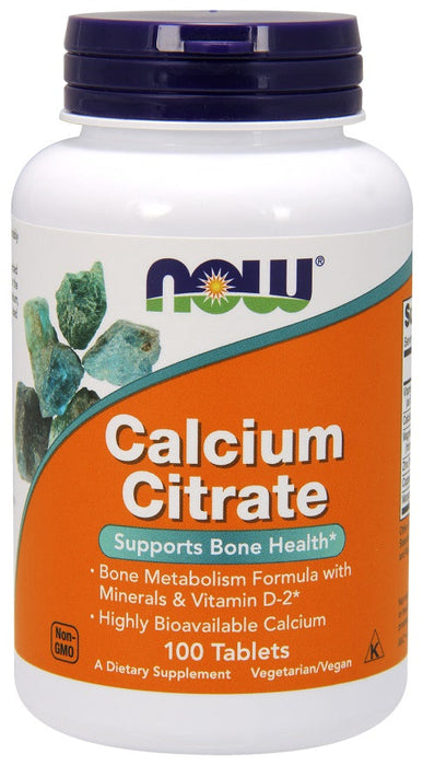 NOW Foods Calcium Citrate with Minerals & Vitamin D-2 - 100 tabs - Vitamins & Minerals at MySupplementShop by NOW Foods