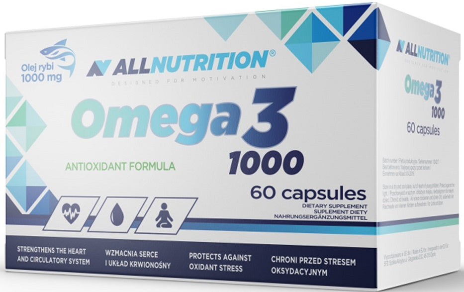 Allnutrition Omega 3, 1000mg - 60 caps - Vitamins, Minerals & Supplements at MySupplementShop by Allnutrition