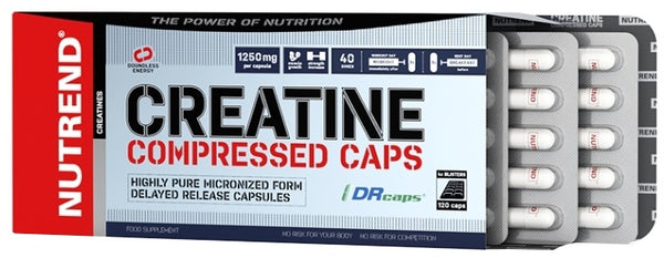 Nutrend Creatine Compressed Caps - 120 caps | High-Quality Creatine Supplements | MySupplementShop.co.uk