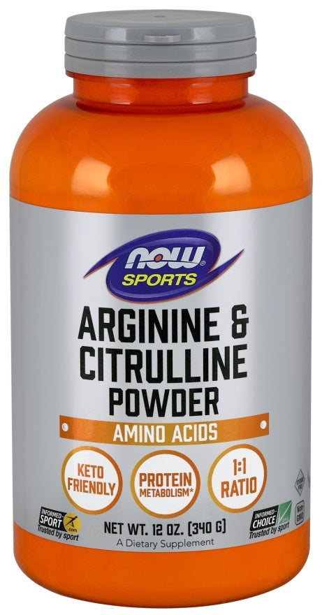 NOW Foods Arginine & Citrulline - 340g - Amino Acids and BCAAs at MySupplementShop by NOW Foods