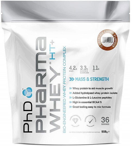 PhD Pharma Whey HT+, Vanilla Creme - 908 grams | High-Quality Protein | MySupplementShop.co.uk