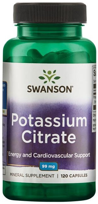 Swanson Potassium Citrate, 99mg - 120 caps - Vitamins &amp; Minerals at MySupplementShop by Swanson