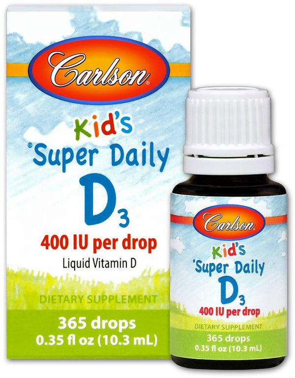 Carlson Labs Kid's Super Daily D3, 400 IU - 10 ml. | High-Quality Vitamins & Minerals | MySupplementShop.co.uk