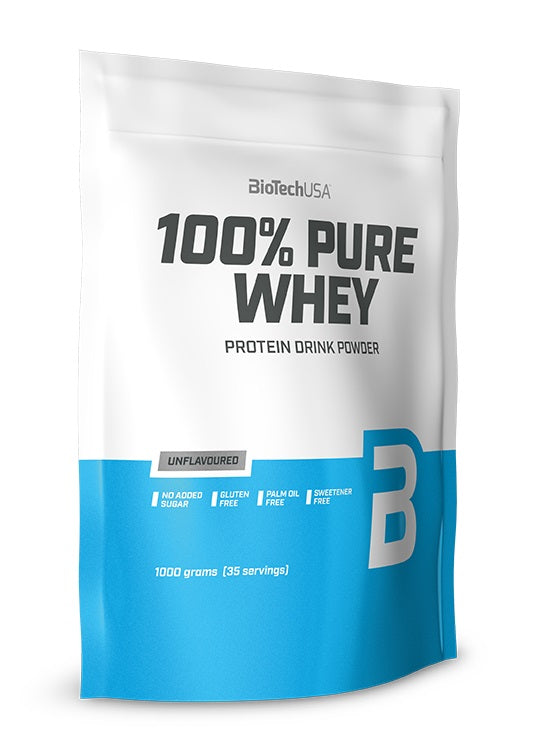 BioTechUSA 100% Pure Whey, Unflavoured - 1000 grams | High-Quality Protein | MySupplementShop.co.uk