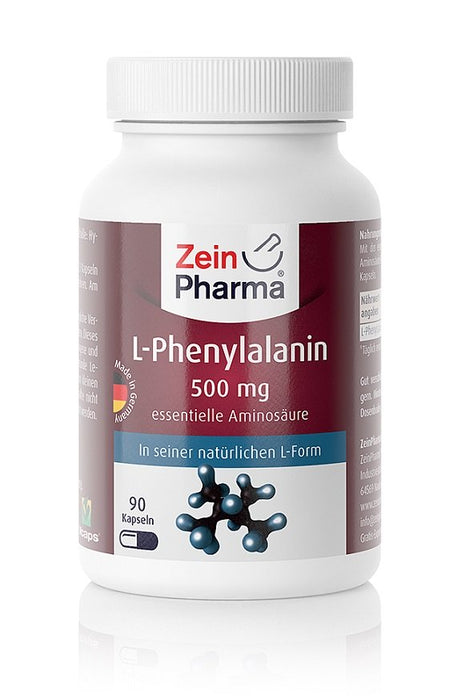 Zein Pharma L-Phenylalanine, 500mg - 90 caps - Amino Acids and BCAAs at MySupplementShop by Zein Pharma