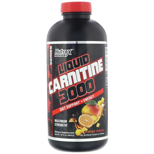 Nutrex Liquid Carnitine 3000, Orange Mango - 480 ml. | High-Quality Slimming and Weight Management | MySupplementShop.co.uk