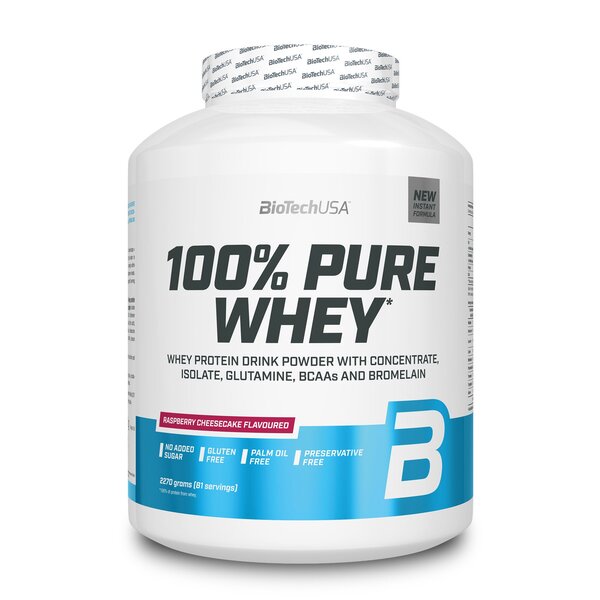 BioTechUSA 100% Pure Whey, Cookies & Cream - 2270 grams | High-Quality Protein | MySupplementShop.co.uk