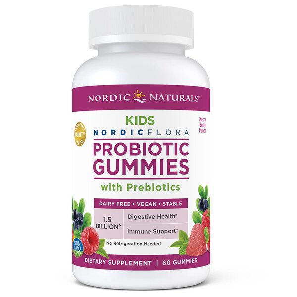 Nordic Naturals Probiotic Gummies Kids, Merry Berry Punch - 60 gummies | High-Quality Sports Supplements | MySupplementShop.co.uk