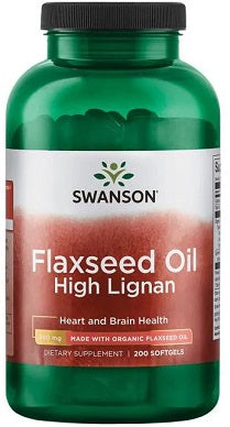 Swanson Flaxseed Oil High Lignan - 200 softgels - Default Title - Omegas, EFAs, CLA, Oils at MySupplementShop by Swanson