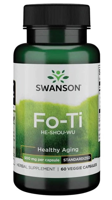 Swanson Fo-Ti Extract, 500mg - 60 vcaps | High-Quality Health and Wellbeing | MySupplementShop.co.uk