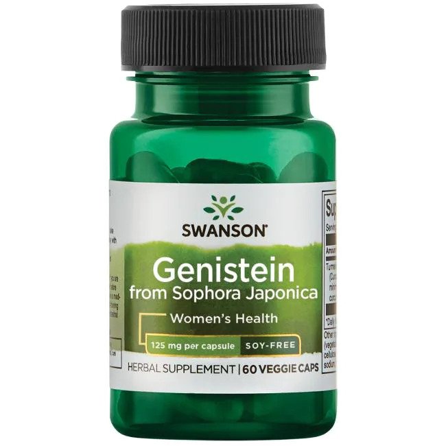 Swanson Genistein from Sophora Japonica, 125mg - 60 vcaps - Health and Wellbeing at MySupplementShop by Swanson