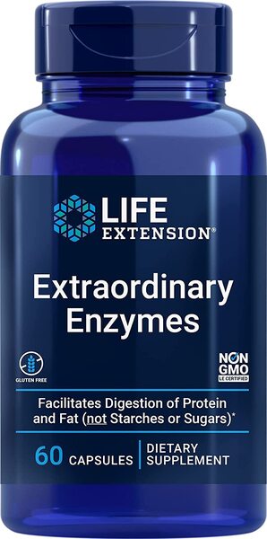 Life Extension Extraordinary Enzymes - 60 caps | High-Quality Sports Supplements | MySupplementShop.co.uk