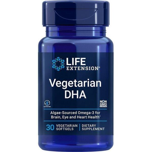 Life Extension Vegetarian DHA - 30 vegetarian softgels | High-Quality Sports Supplements | MySupplementShop.co.uk