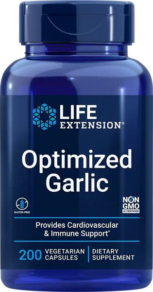 Life Extension Optimized Garlic - 200 vcaps | High-Quality Health and Wellbeing | MySupplementShop.co.uk