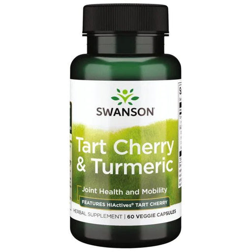 Swanson Tart Cherry & Turmeric - 60 vcaps | High-Quality Sports Supplements | MySupplementShop.co.uk