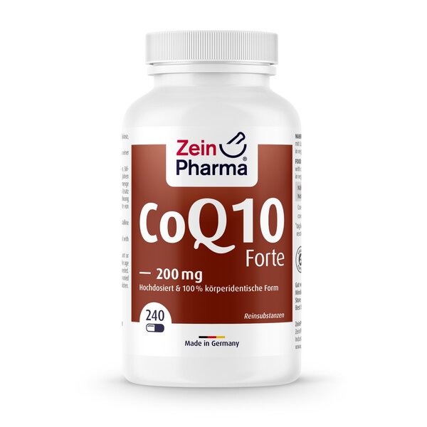 Zein Pharma Coenzyme Q10 Forte, 200mg - 240 caps | High-Quality CoEnzyme Q1 | MySupplementShop.co.uk