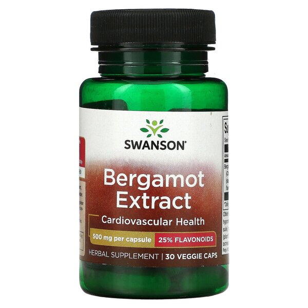 Swanson Bergamot Extract, 500mg - 30 vcaps - Sports Supplements at MySupplementShop by Swanson