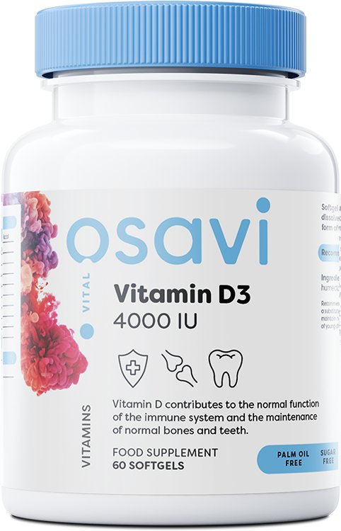 Osavi Vitamin D3, 4000IU - 60 softgels - Sports Supplements at MySupplementShop by Osavi