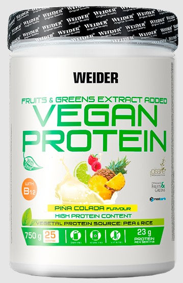 Weider Vegan Protein, Pina Colada - 750 grams | High-Quality Protein | MySupplementShop.co.uk