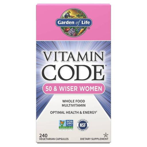 Garden of Life Vitamin Code 50 & Wiser Women - 240 vcaps | High-Quality Vitamins & Minerals | MySupplementShop.co.uk