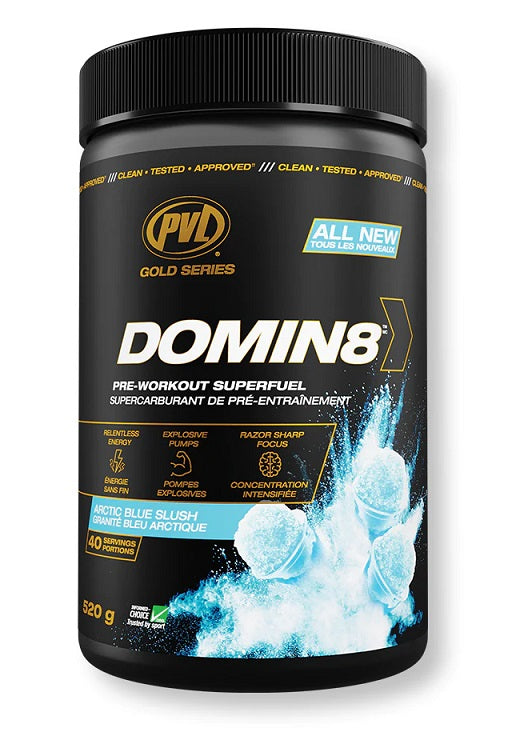 PVL Essentials Gold Series Domin8, Arctic Blue Slush - 520g | High-Quality Nuts & Seeds | MySupplementShop.co.uk