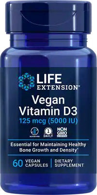 Life Extension Vegan Vitamin D3, 125mcg - 60 vcaps | High-Quality Vitamins & Minerals | MySupplementShop.co.uk